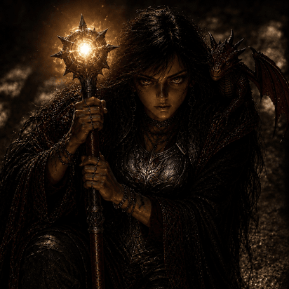 Lady Ravelle of House Caelrath, The Obsidian Sorcerous and Acolyte of Lia Leng